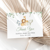 Safaridieren, Oerwoud, wilde dieren, Baby shower Bedankkaart