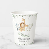 Safaridieren, Oerwoud, wilde dieren, Baby shower Papieren Bekers (Voorkant)
