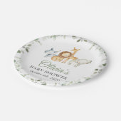 Safaridieren, Oerwoud, wilde dieren, Baby shower Papieren Bordje (Gekanteld)