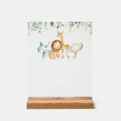 Safaridieren, Oerwoud, wilde dieren, Momosa Bar Acryl Bord (Voorkant)