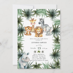 Safaridieren   Prince   BABY SHOWER WATERVERF Kaart
