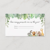 Safaridieren raden hoeveel Kaart (Voorkant)