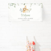 Safaridieren, wilde dieren, Baby shower welkom Spandoek (Insitu)