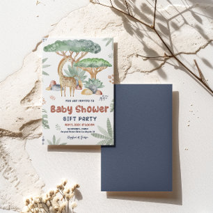 Safary Animals Baby shower Gift Party Bedankkaart