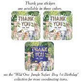 Safary Theme Oerwoud Animals Bedankt Favor Vierkante Sticker