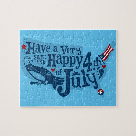 Safe And Happy 4th Of July Legpuzzel (Horizontaal)