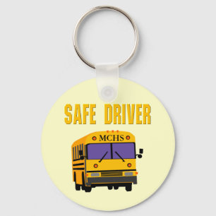 Safe Driver School Bus-bestuurderstoetsenbord Sleutelhanger