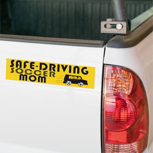 Safe Driving Soccer Mam Bumpersticker (Op Truck)