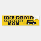 Safe Driving Soccer Mam Bumpersticker (Voorkant)