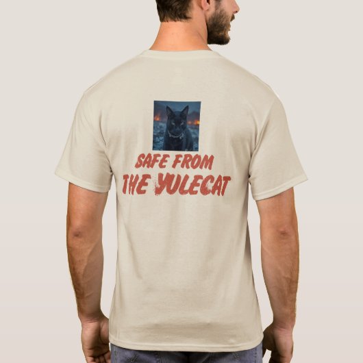 Safe from the YuleCat T-Shirt (Achterkant)