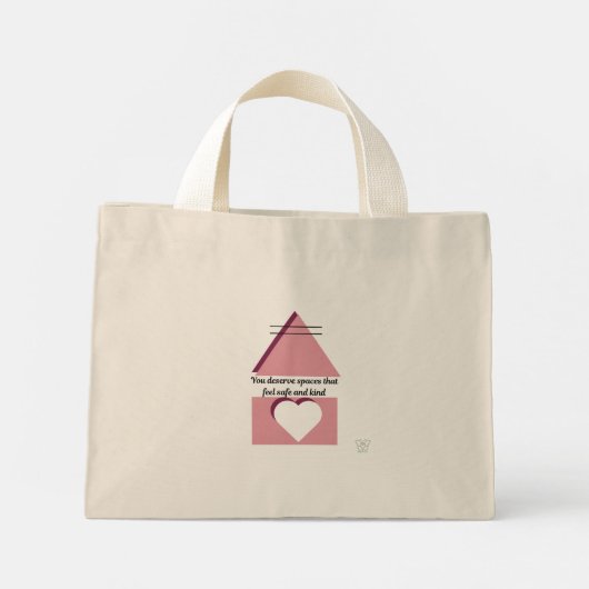 Safe & Kind Spaces Tote Mini Tote Bag (Achterkant)