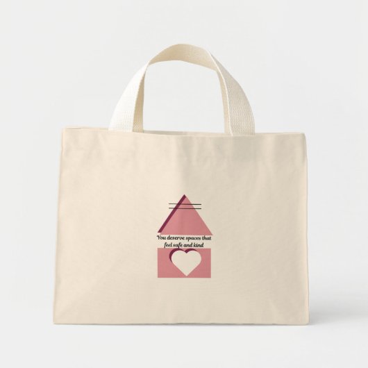 Safe & Kind Spaces Tote Mini Tote Bag (Voorkant)
