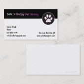 Safe N Happy Visitekaartje (Voorkant / Achterkant)