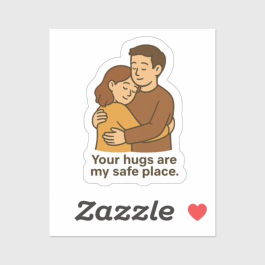 Safe Place Knuffelpaar Sticker (Vel)