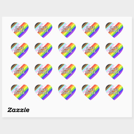 Safe Space Heart Sticker Sheet (Vel)