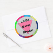 Safe Space LGBT Ronde Sticker (Envelop)