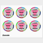 Safe Space LGBT Ronde Sticker (Vel)