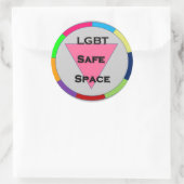 Safe Space LGBT Ronde Sticker (Tas)