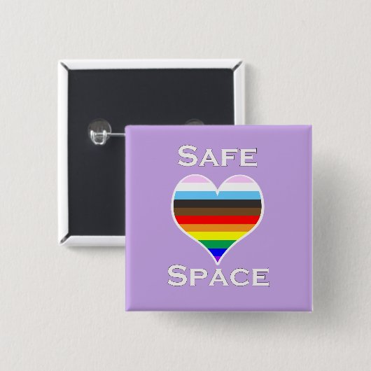 Safe Space Pinback-Button Vierkante Button 5,1 Cm (Voorkant /achterkant)