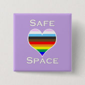 Safe Space Pinback-Button Vierkante Button 5,1 Cm (Voorkant)