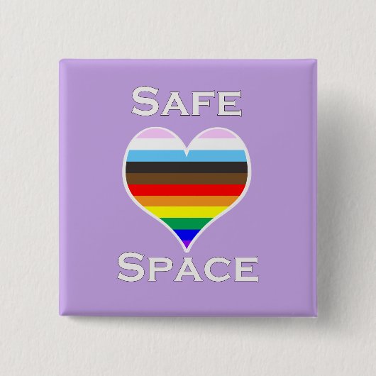 Safe Space Pinback-Button Vierkante Button 5,1 Cm (Voorkant)