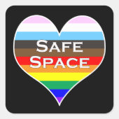 Safe Space Square Sticker (Voorkant)