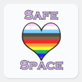 Safe Space Square Sticker (Voorkant)