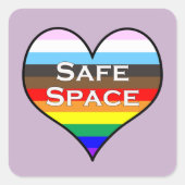 Safe Space Square Sticker (Voorkant)