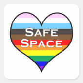 Safe Space Square Sticker (Voorkant)