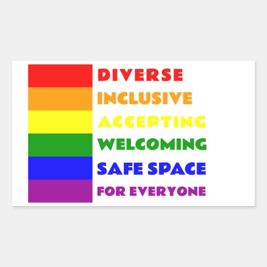 Safe Space Sticker LGBTQ+ sticker (Voorkant)
