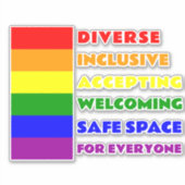 Safe Space Sticker LGBTQ+ sticker (Voorkant)
