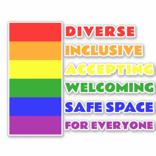 Safe Space Sticker LGBTQ+ sticker (Voorkant)