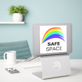 Safe Space Vinyl Sticker (Laptop op bureau)