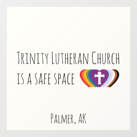 Safe Space Window Cling  Raamsticker (Vel)