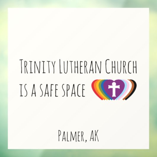 Safe Space Window Cling Raamsticker (Vel 3)