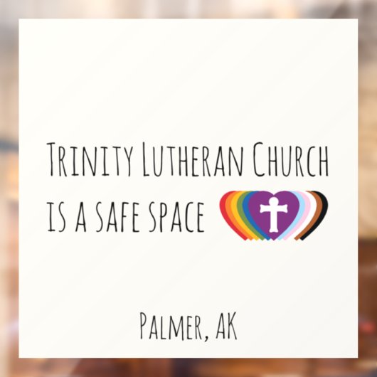 Safe Space Window Cling  Raamsticker (Vel 2)