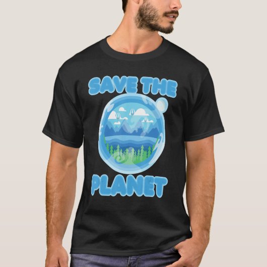 Safe the Planet Mother Earth Go Green T-shirt (Voorkant)