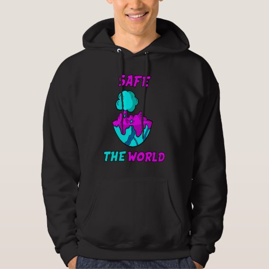 Safe the world youth fantasy green mother earth hoodie (Voorkant)