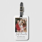 Safe Travels Dad Gift Custom Photo Car Bagagelabel (Voorkant (verticaal))