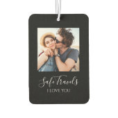 Safe Travels Gift For Him Custom Photo Car Luchtverfrisser (Achterkant)