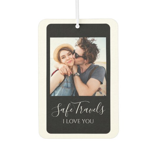 Safe Travels Gift For Him Custom Photo Car Luchtverfrisser (Voorkant)
