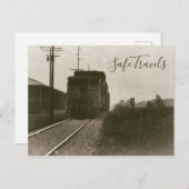 Safe Travels  Train Travel Railway Afbeelding Briefkaart (Voorkant / Achterkant)