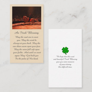 Safely Home Memorial Circus Act Prayer Card Visitekaartje