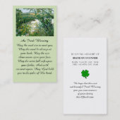 Safely Home Memorial Irish Blessing Prayer Card Visitekaartje (Voorkant / Achterkant)