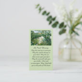 Safely Home Memorial Irish Blessing Prayer Card Visitekaartje (Staand voorkant)
