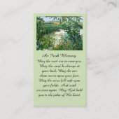 Safely Home Memorial Irish Blessing Prayer Card Visitekaartje (Voorkant)