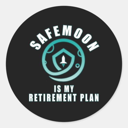 Safemoon is mijn pensioenplan ronde sticker (Voorkant)