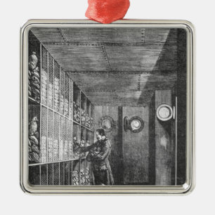 Safes at the Bank of France in Paris, 1897 Metalen Ornament