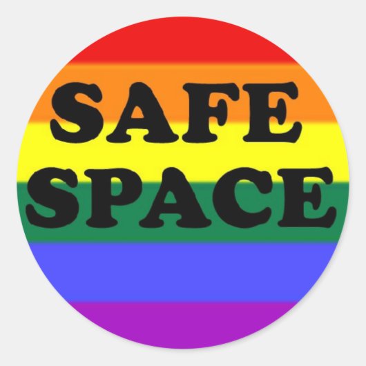 safespace ronde sticker (Voorkant)