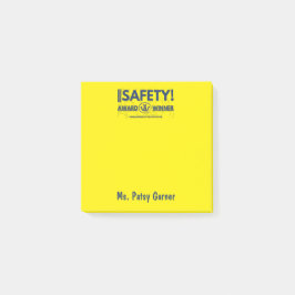 Safety Award Post-It Note